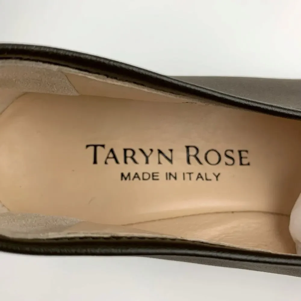 Taryn Rose Loafers Slip On Low Wedge Green Comfort Shoes Womens 38 US 7.5 Narrow